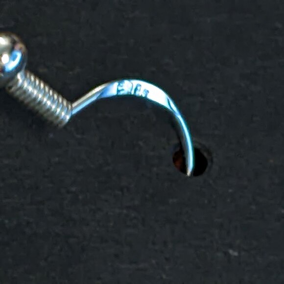 Brown Tabby Sterling 925 Silver Drop Earrings - Picture 6 of 13